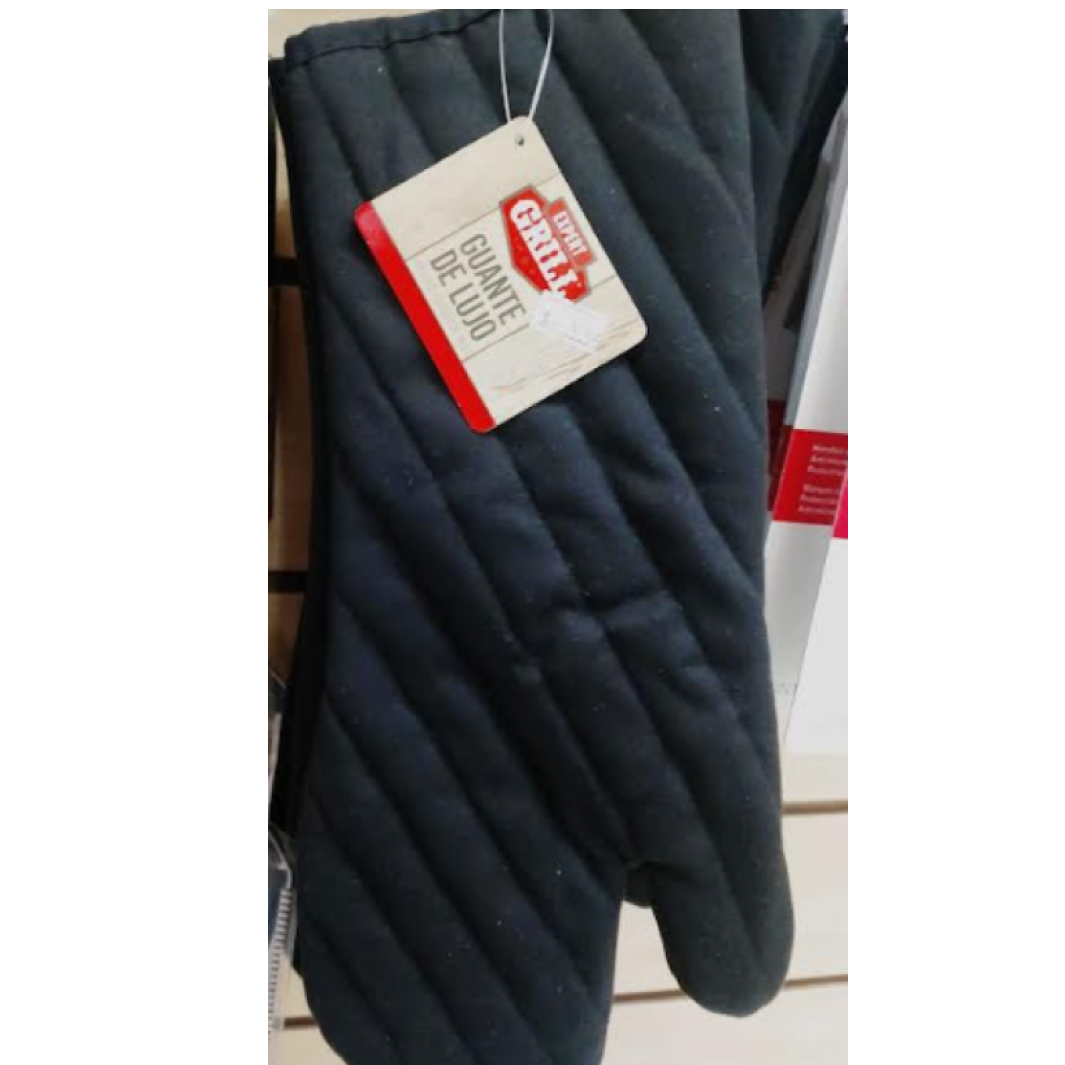 GUANTE DE TELA GRILL COLOR NEGRO