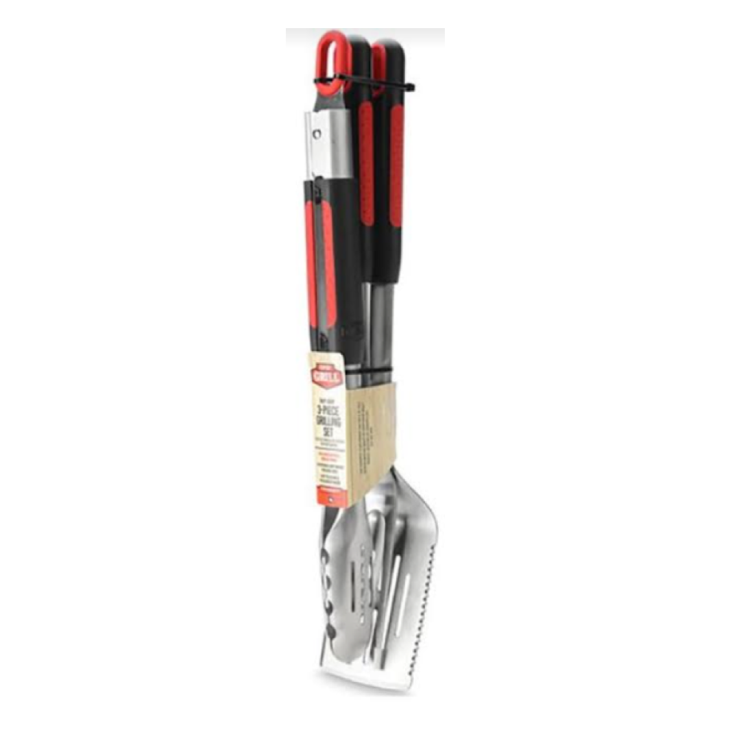 SET PARA PARRILLA DE 3 PIEZAS ACERO INOXIDABLE EXPERT GRILL
