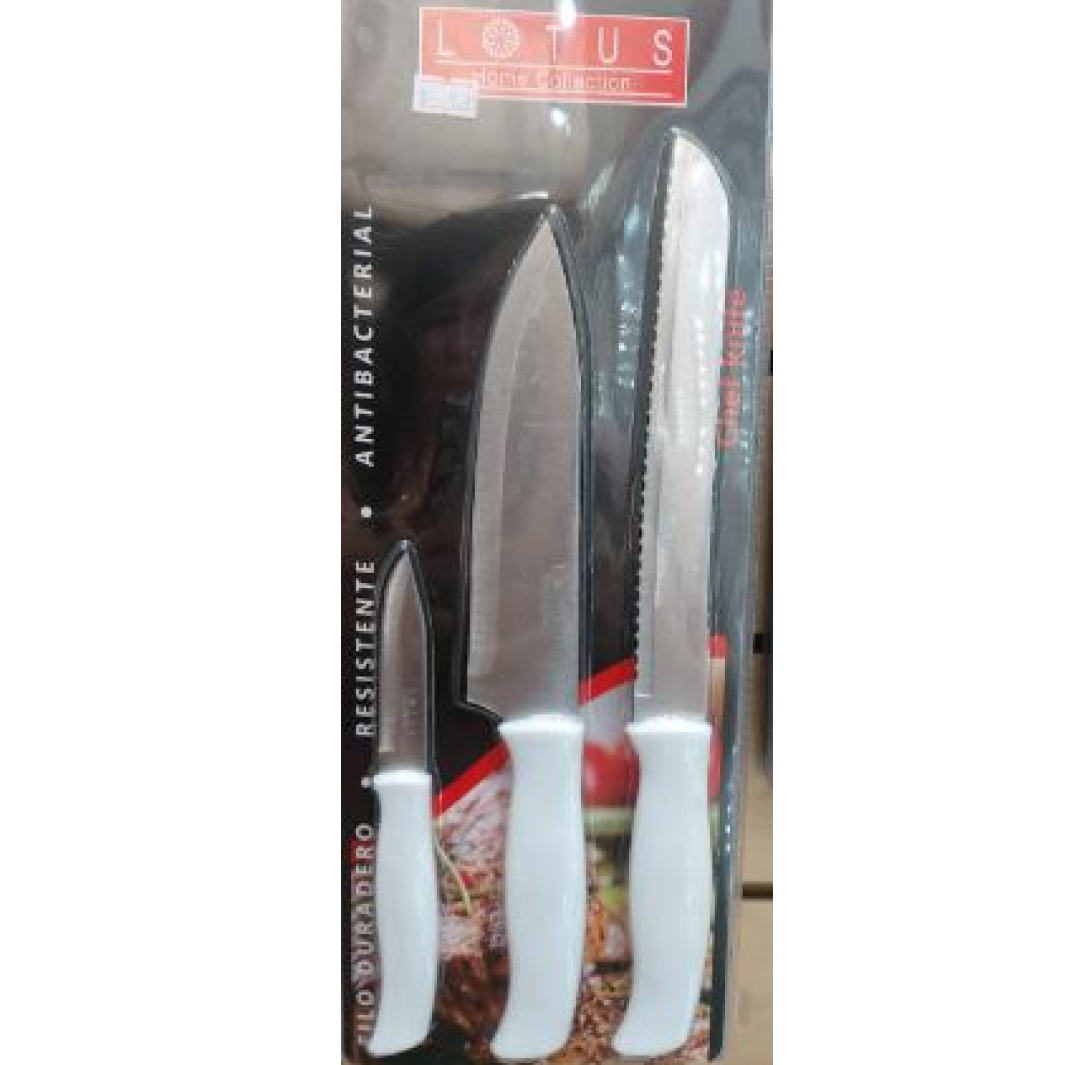 SET DE 3 CUCHILLOS LOTUS